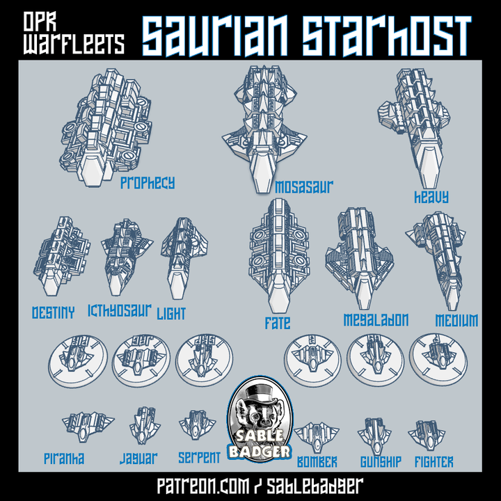 OPR Warfleets FTL - Saurian Starhost image